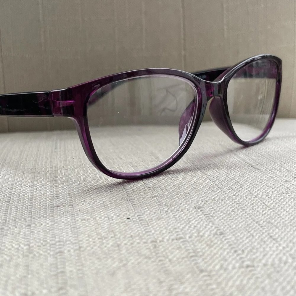 Jessica Simpson Women Reading Glasses Purple Tone Frame Eyeglasses +2.00